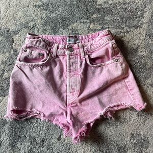 Zara pink denim shorts